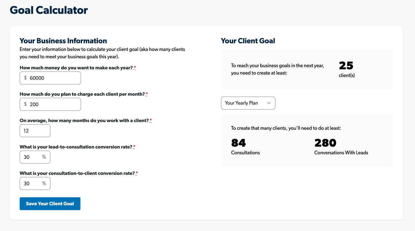 coach calculator